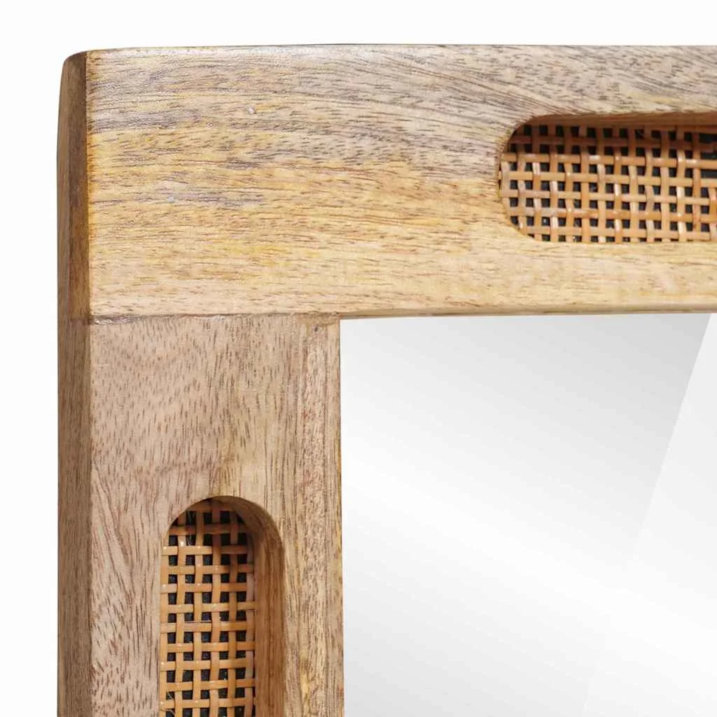 Kúpeľňové zrkadlo Hnedá 50 x 70 x 3 cm Masívne mango drevo