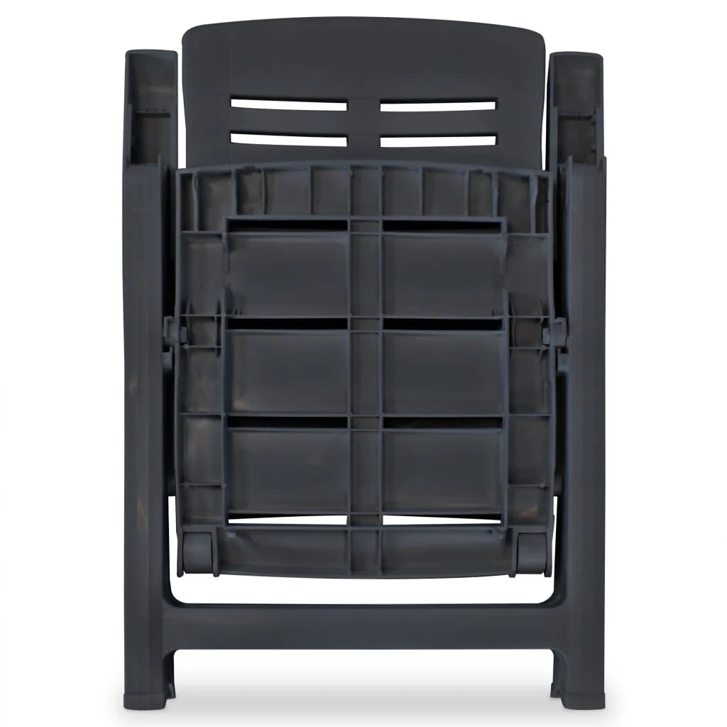 3-dielna bistro súprava plastová antracitová