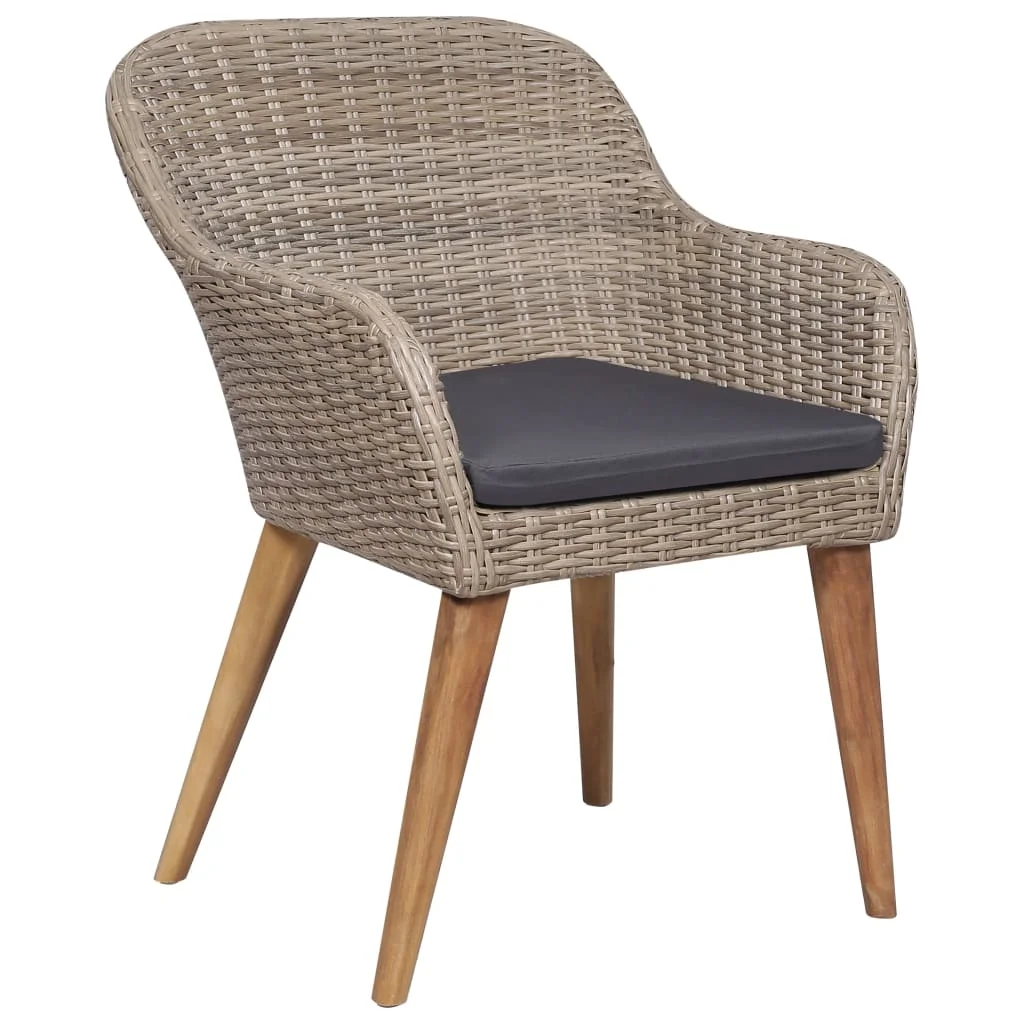 7-dielna záhradná jedálenská súprava polyratan hnedá