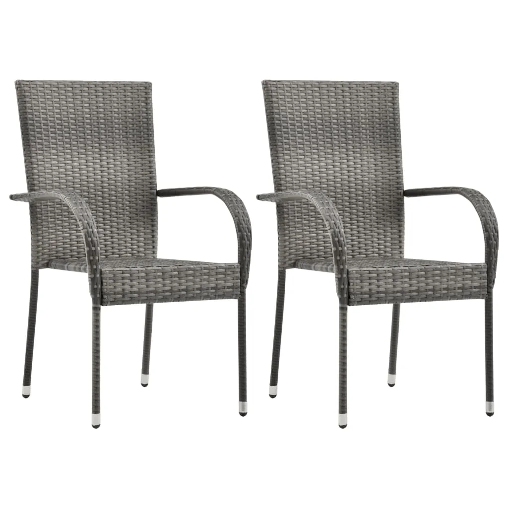 3-dielna záhradná jedálenská súprava sivá