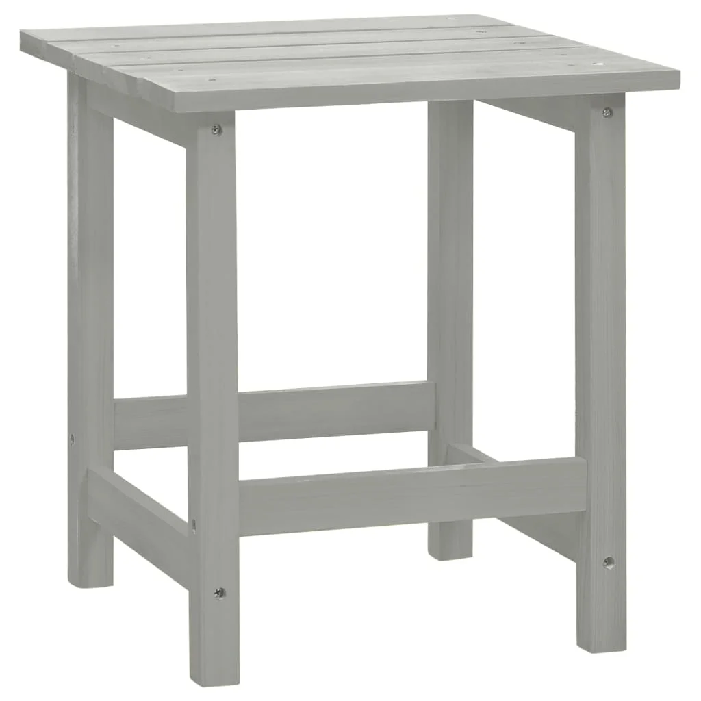 Záhradná stolička Adirondack so stolíkom jedľový masív sivá