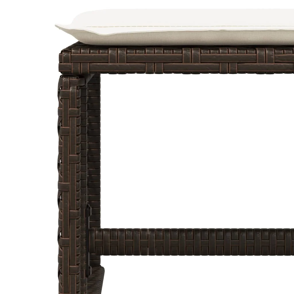 11-dielna záhradná sedacia súprava a vankúše hnedá polyratan