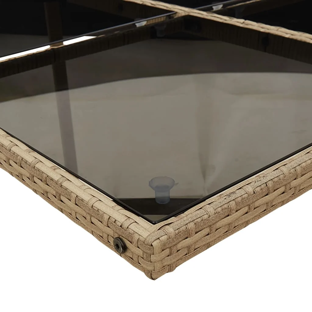 13-dielna záhrad. jedálenská sada vankúše béžová polyratan