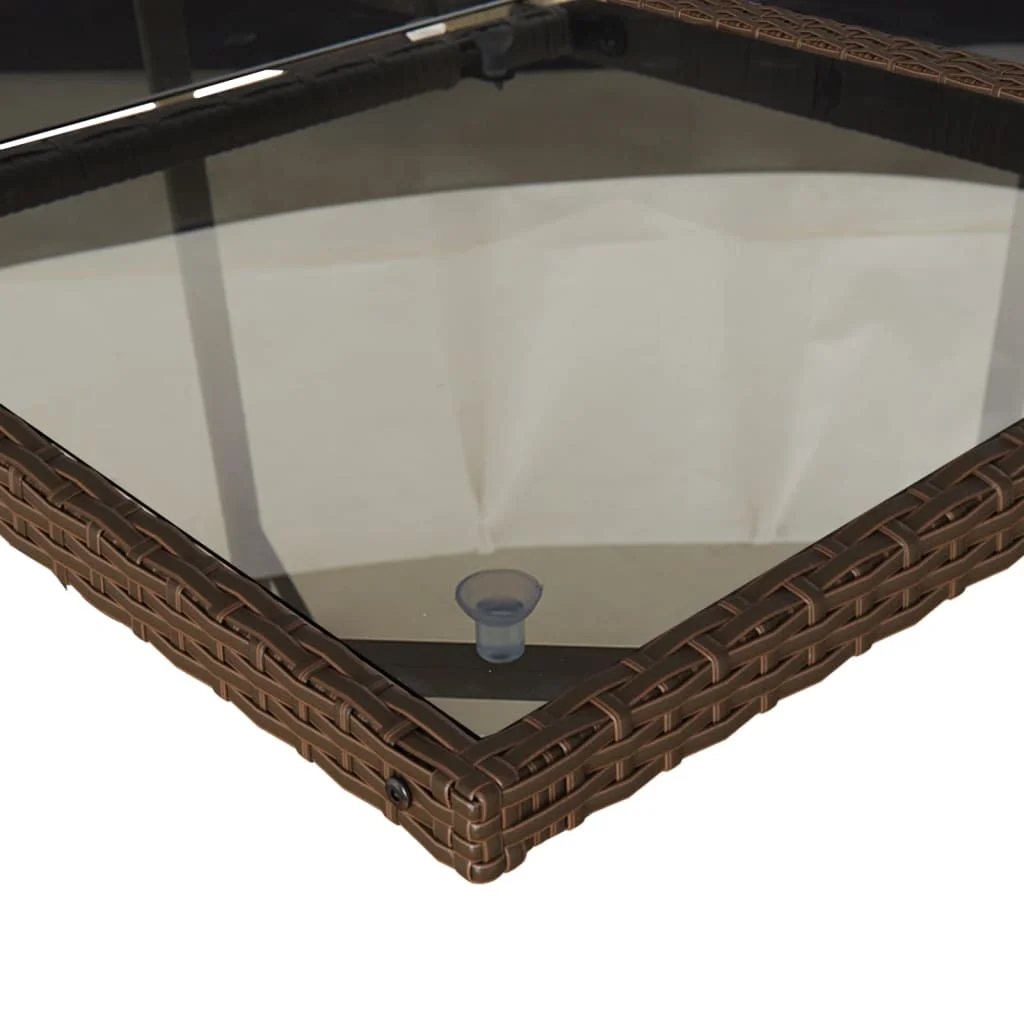 13-dielna záhradná jedálenská súprava vankúše hnedá polyratan