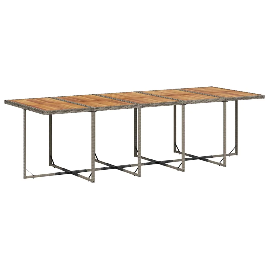 11-dielna záhradná jedálenská súprava s vankúšmi sivá polyratan