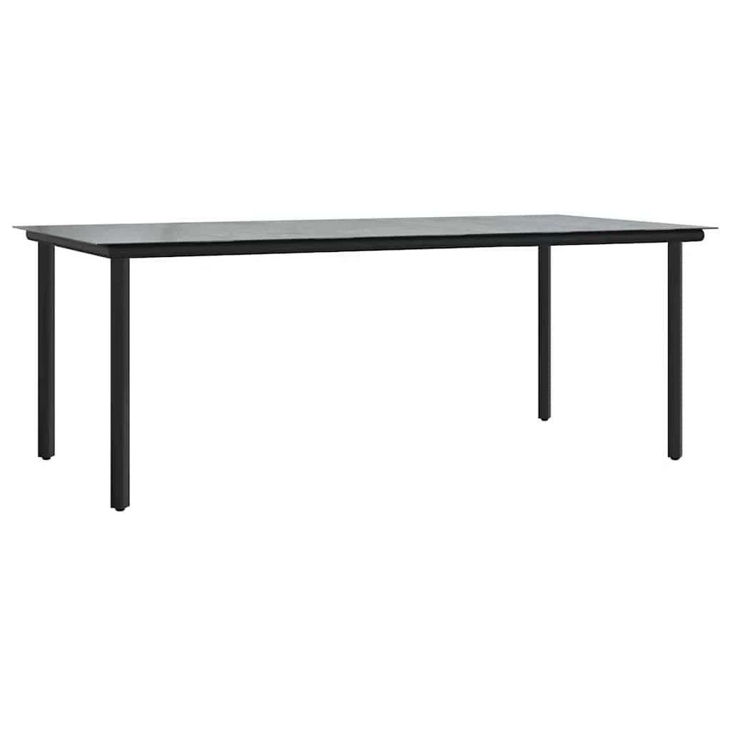 Záhradný jedálenský set s vankúšom 9 pcs Čierna polyratan