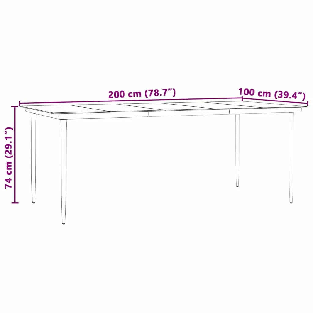 Záhradný jedálenský set s vankúšom 9 pcs Sivá polyratan