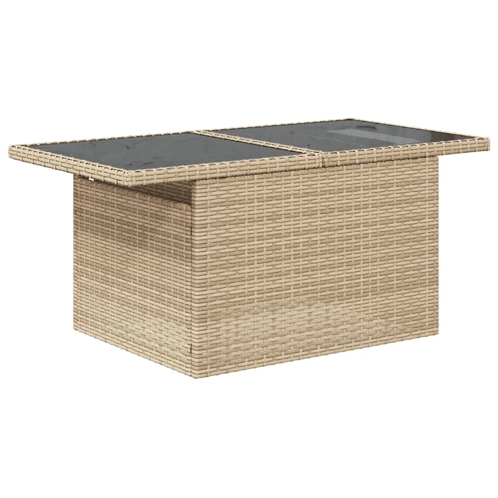 11-dielna záhradná jedálenská súprava vankúše béžová polyratan