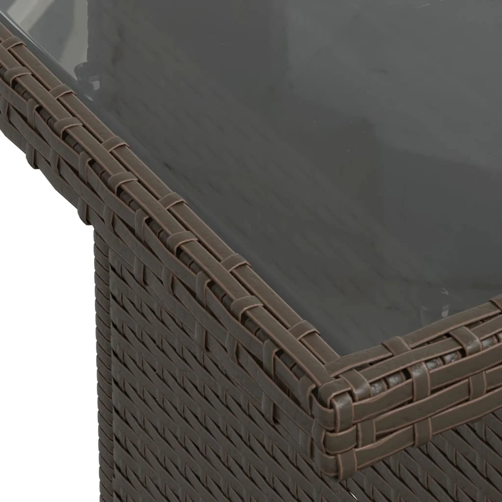 11-dielna záhradná sedacia súprava a vankúše hnedá polyratan