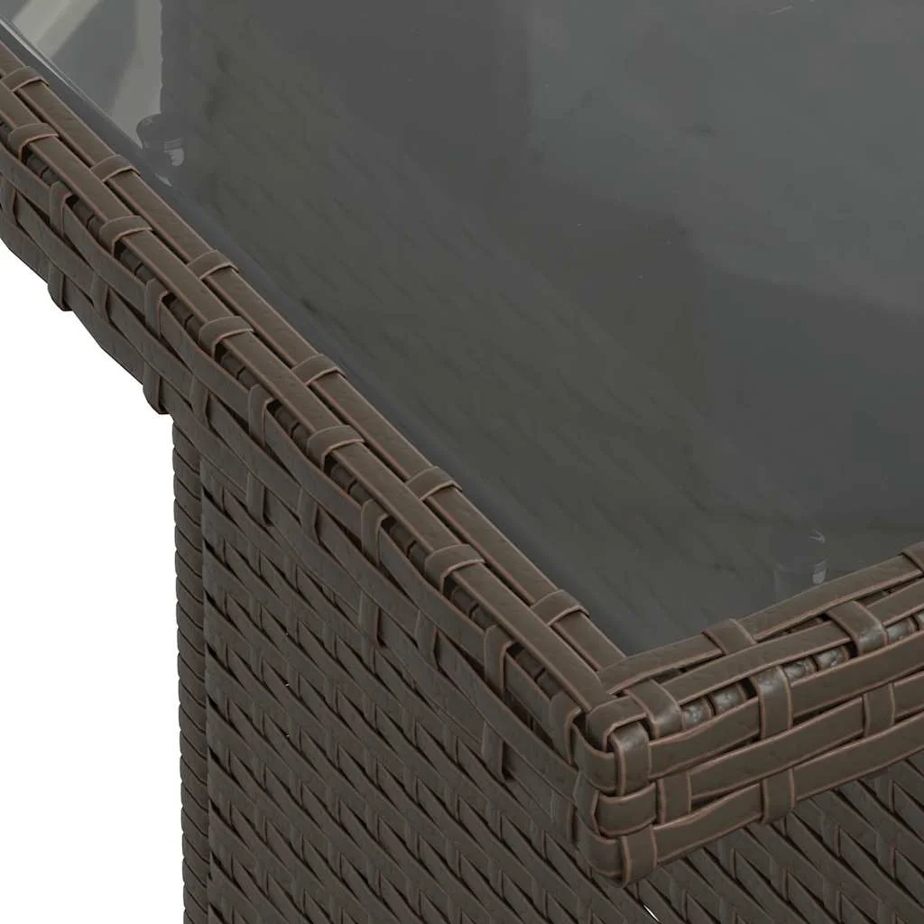 6-dielna záhradná sedacia súprava s vankúšmi hnedá polyratanová