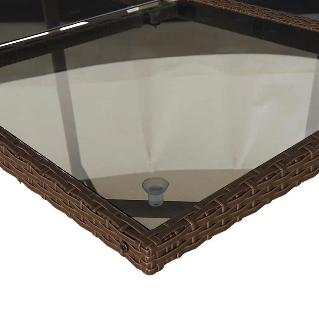 13-dielna záhradná jedálenská súprava vankúše hnedá polyratan