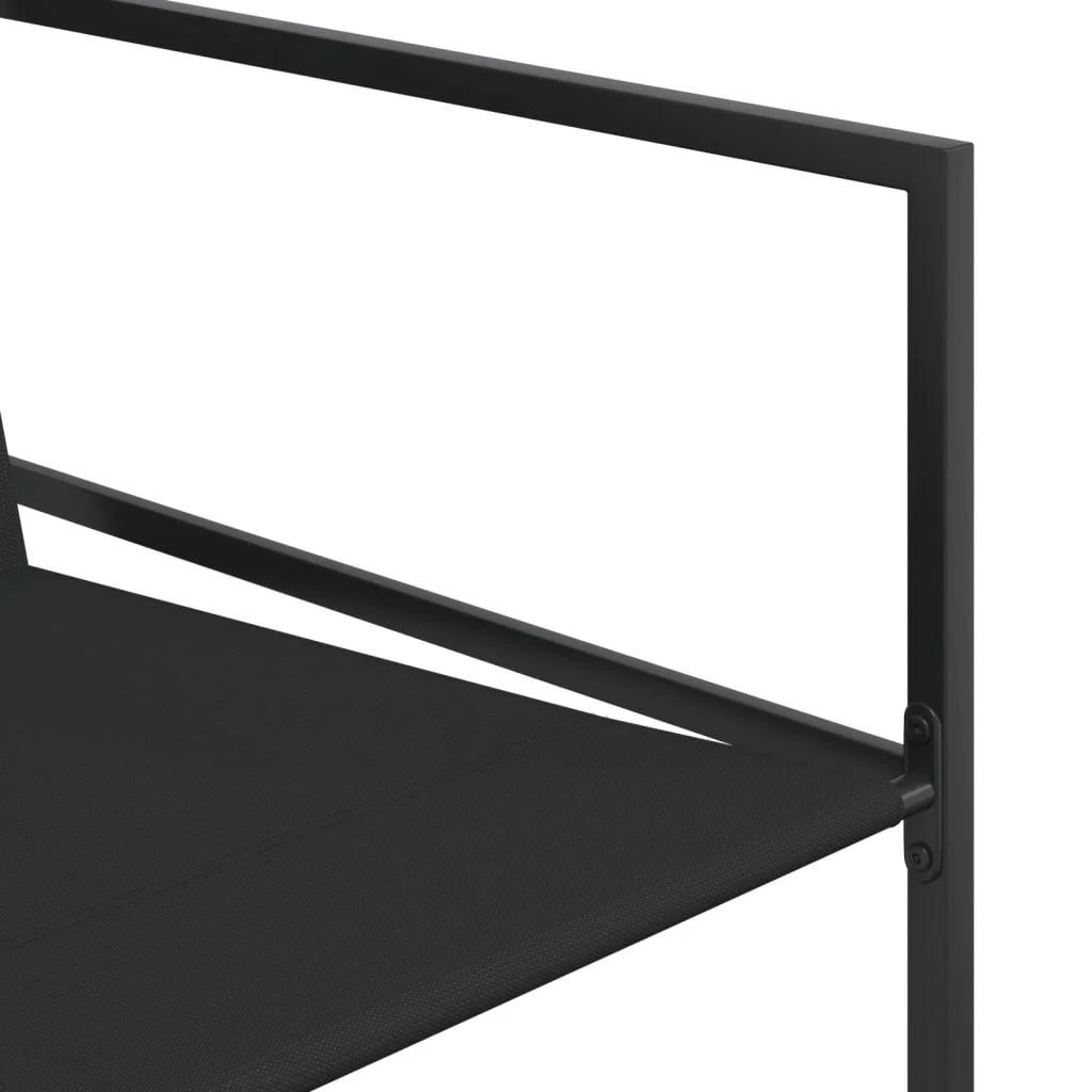 11-dielna záhradná jedálenská súprava čierna textilén