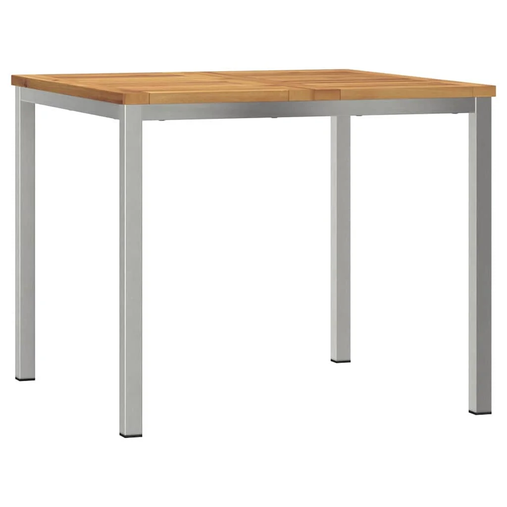 Záhradný jedálenský set 5 pcs Hnedá Pevné akáciové drevo