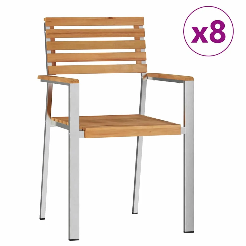 Záhradný jedálenský set 9 pcs Hnedá Husté teakové drevo