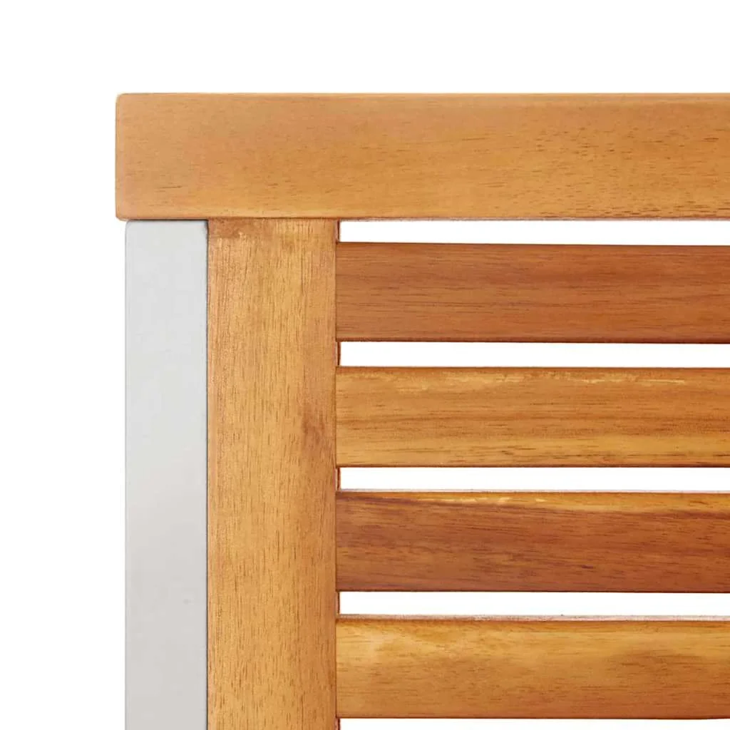 Záhradný jedálenský set 5 pcs Hnedá Pevné akáciové drevo