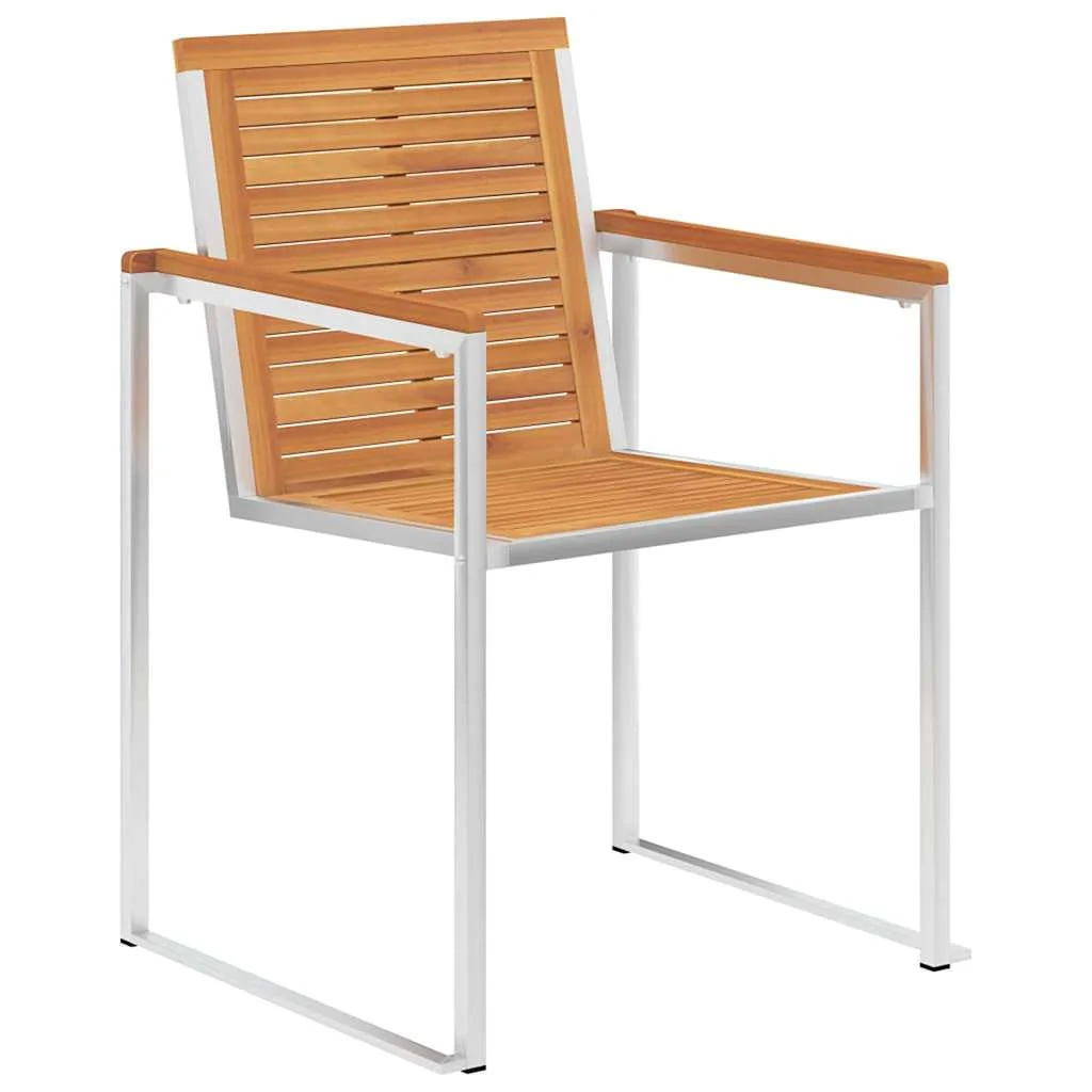 Záhradný jedálenský set 5 pcs Hnedá Pevné akáciové drevo