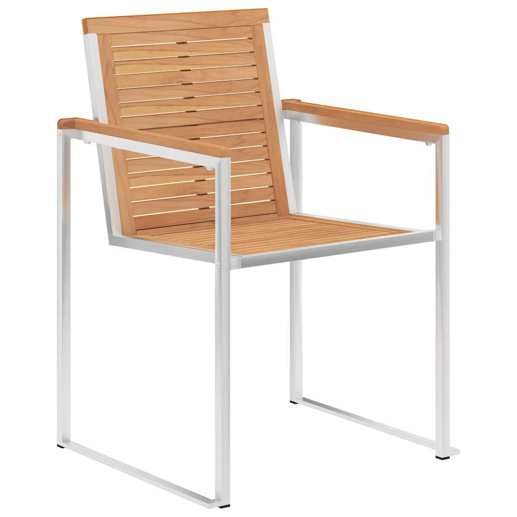 Záhradný jedálenský set 5 pcs Hnedá Husté teakové drevo