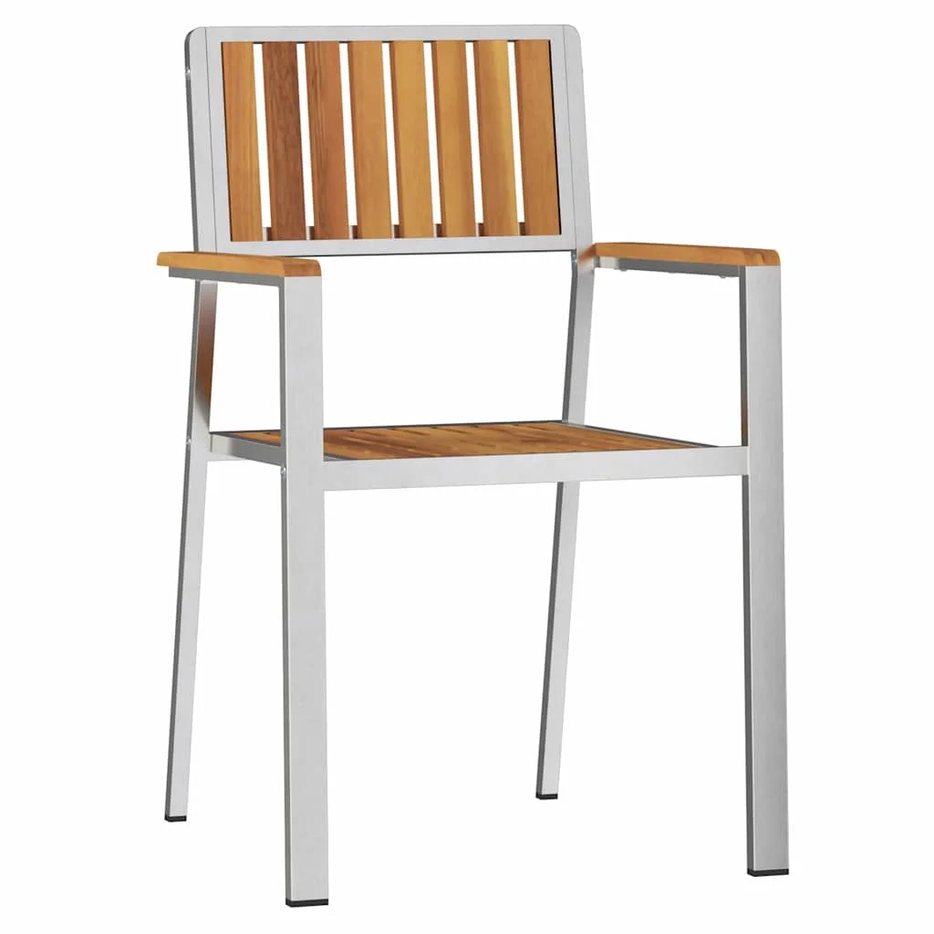Záhradný jedálenský set 3 pcs Hnedá Pevné akáciové drevo