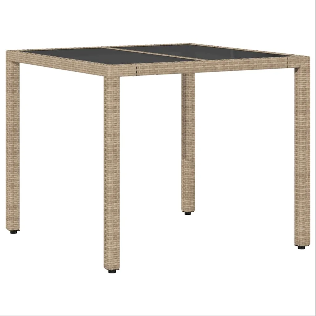 Záhradný jedálenský set 3 pcs Béžová polyratan