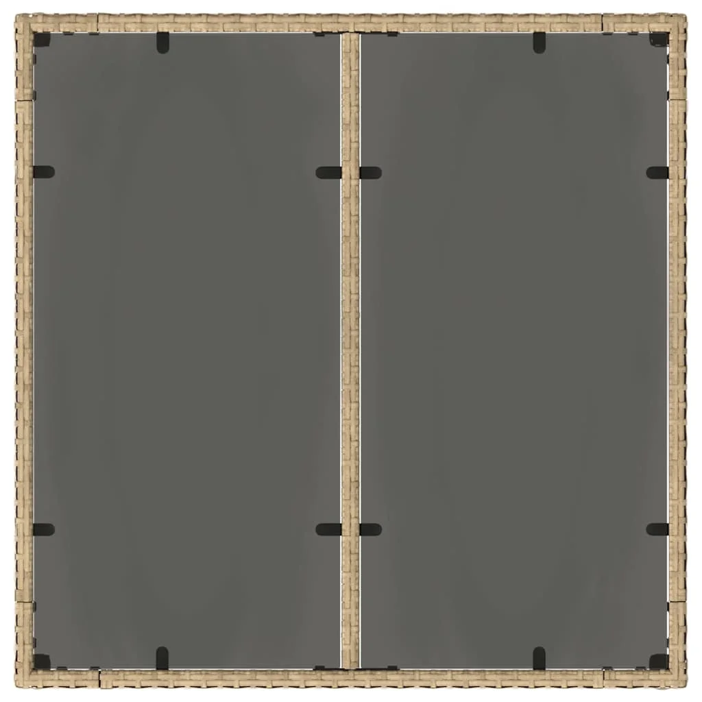 Záhradný jedálenský set 3 pcs Béžová polyratan