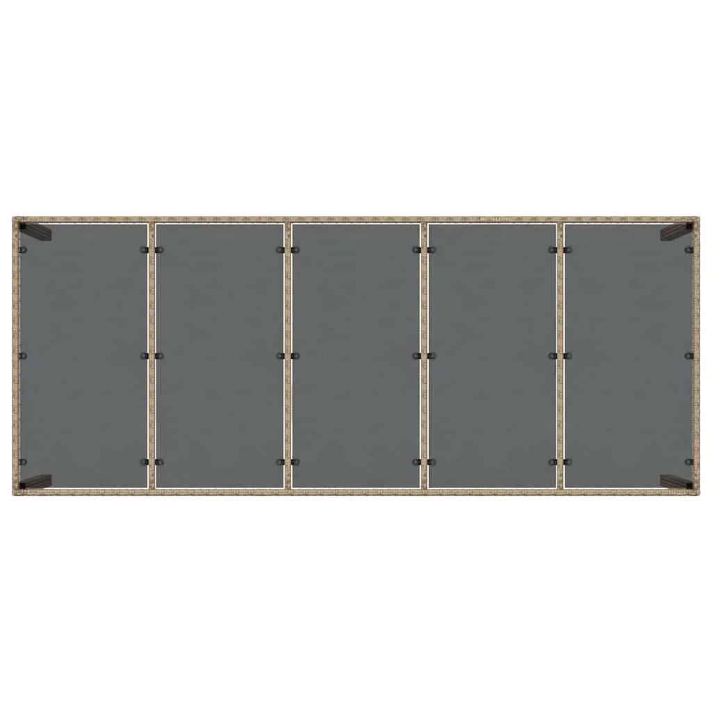 Záhradný jedálenský set 9 pcs Béžová polyratan