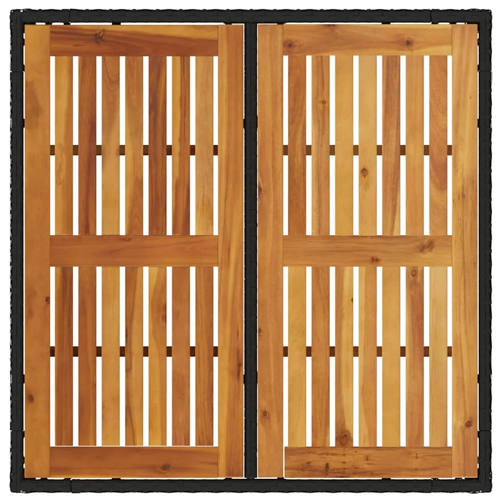 Záhradný jedálenský set 5 pcs Čierna polyratan