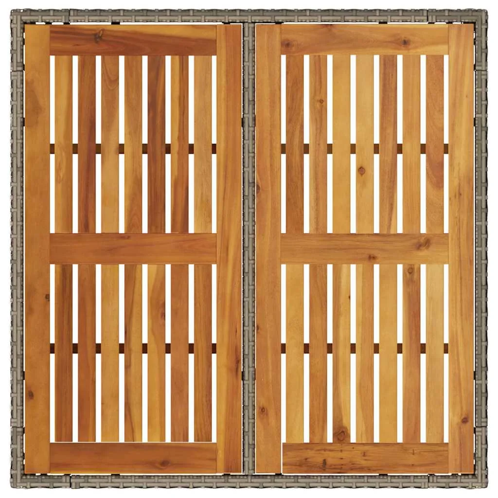 Záhradný jedálenský set 5 pcs Sivá polyratan