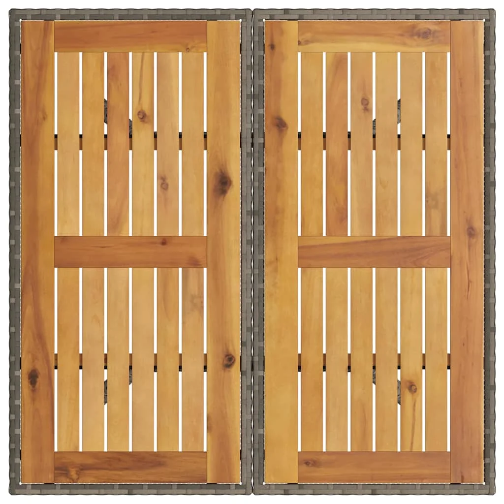 Záhradný jedálenský set 5 pcs Sivá polyratan