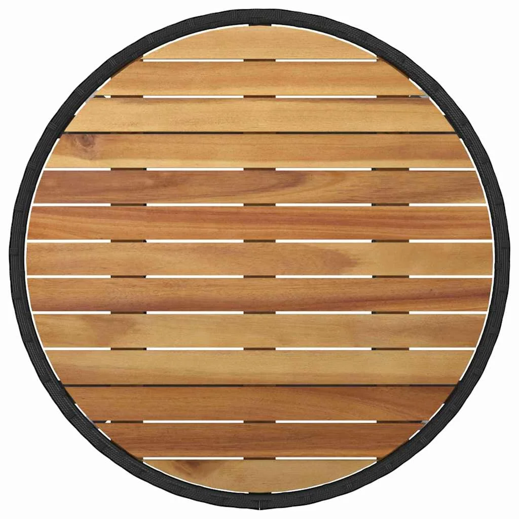 Záhradný jedálenský set 5 pcs Čierna polyratan