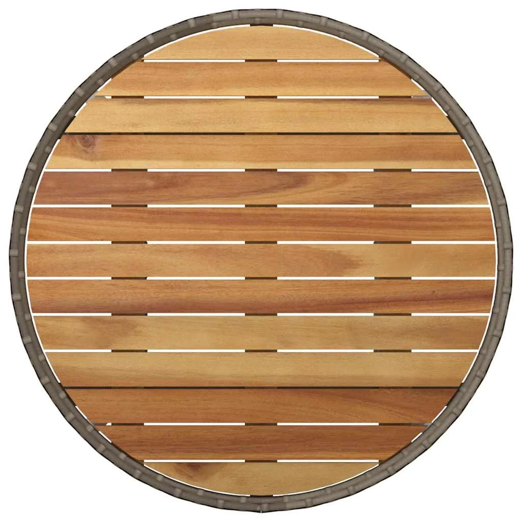 Záhradný jedálenský set 3 pcs Sivá polyratan