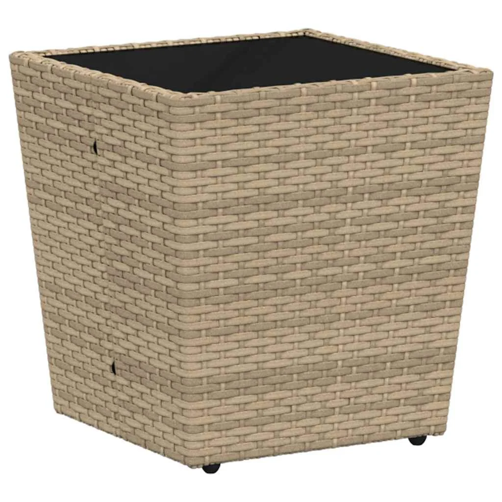 Záhradný bistro set 3 pcs Béžová polyratan