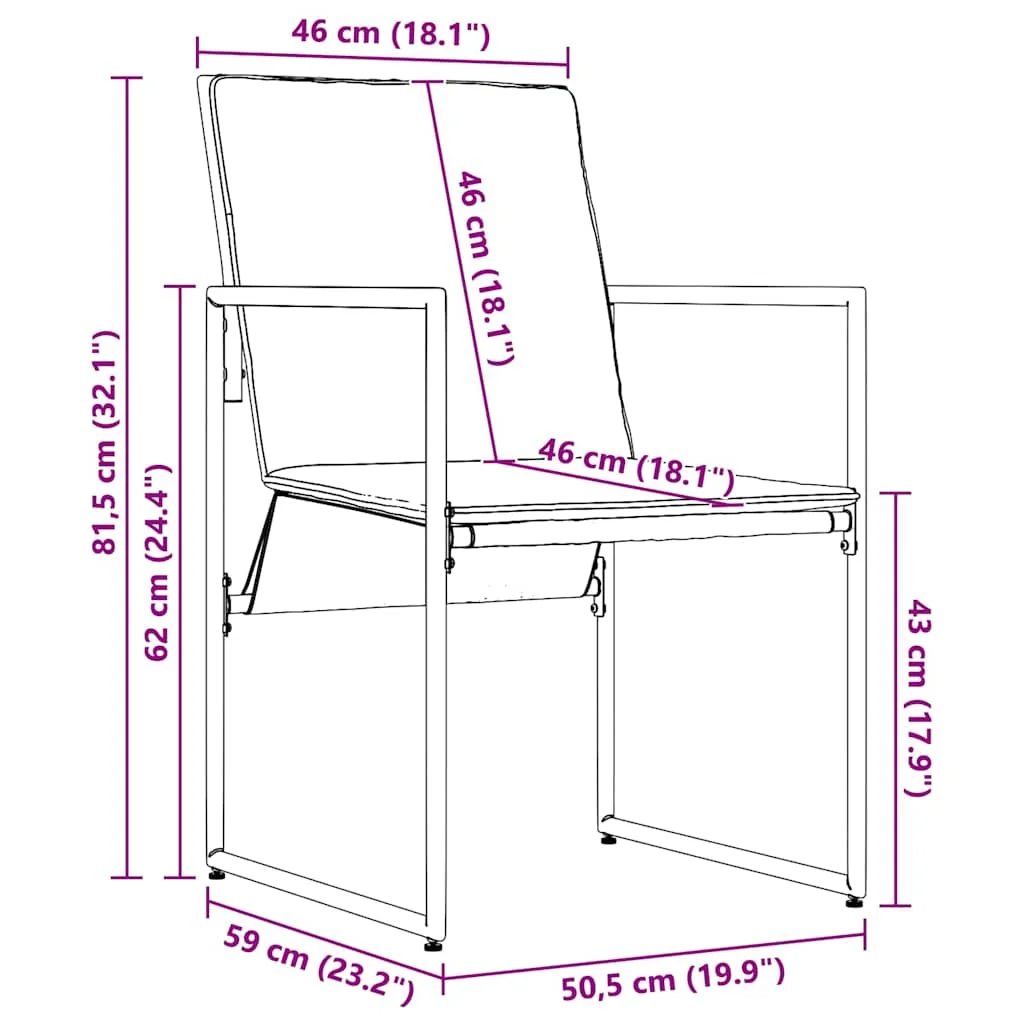 Záhradný jedálenský set 5 pcs Čierna Oceľ