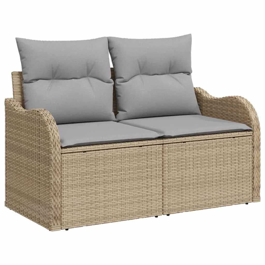 Súprava záhradných pohoviek 7 pcs Béžová polyratan