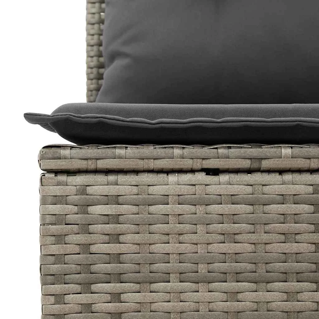 Súprava záhradných pohoviek 6 pcs Sivá Poly ratan