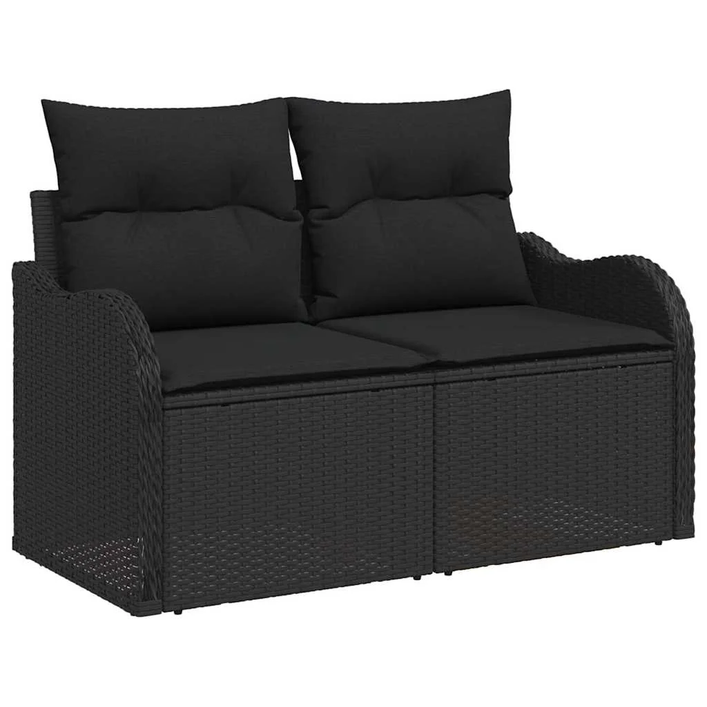 Súprava záhradných pohoviek s vankúšom 7 pcs Béžová Poly ratan