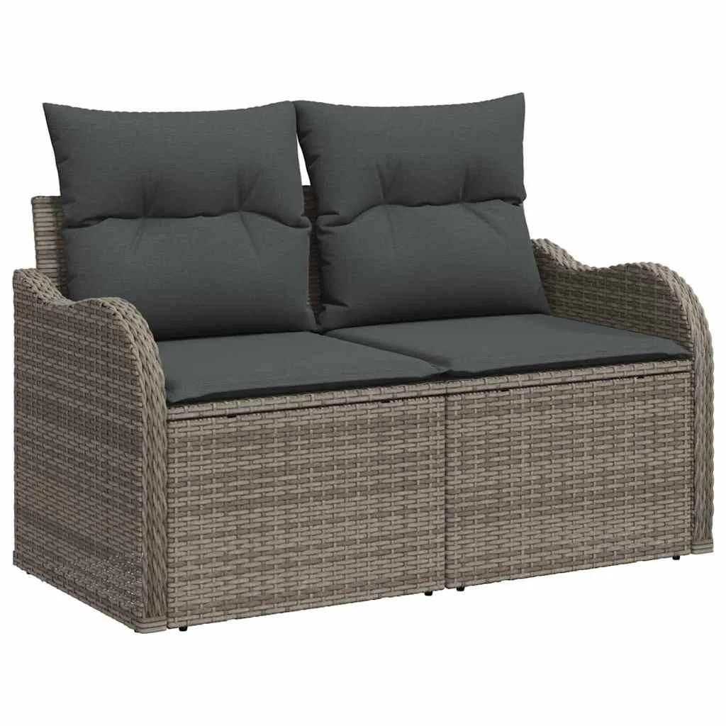 Súprava záhradných pohoviek 7 pcs Sivá