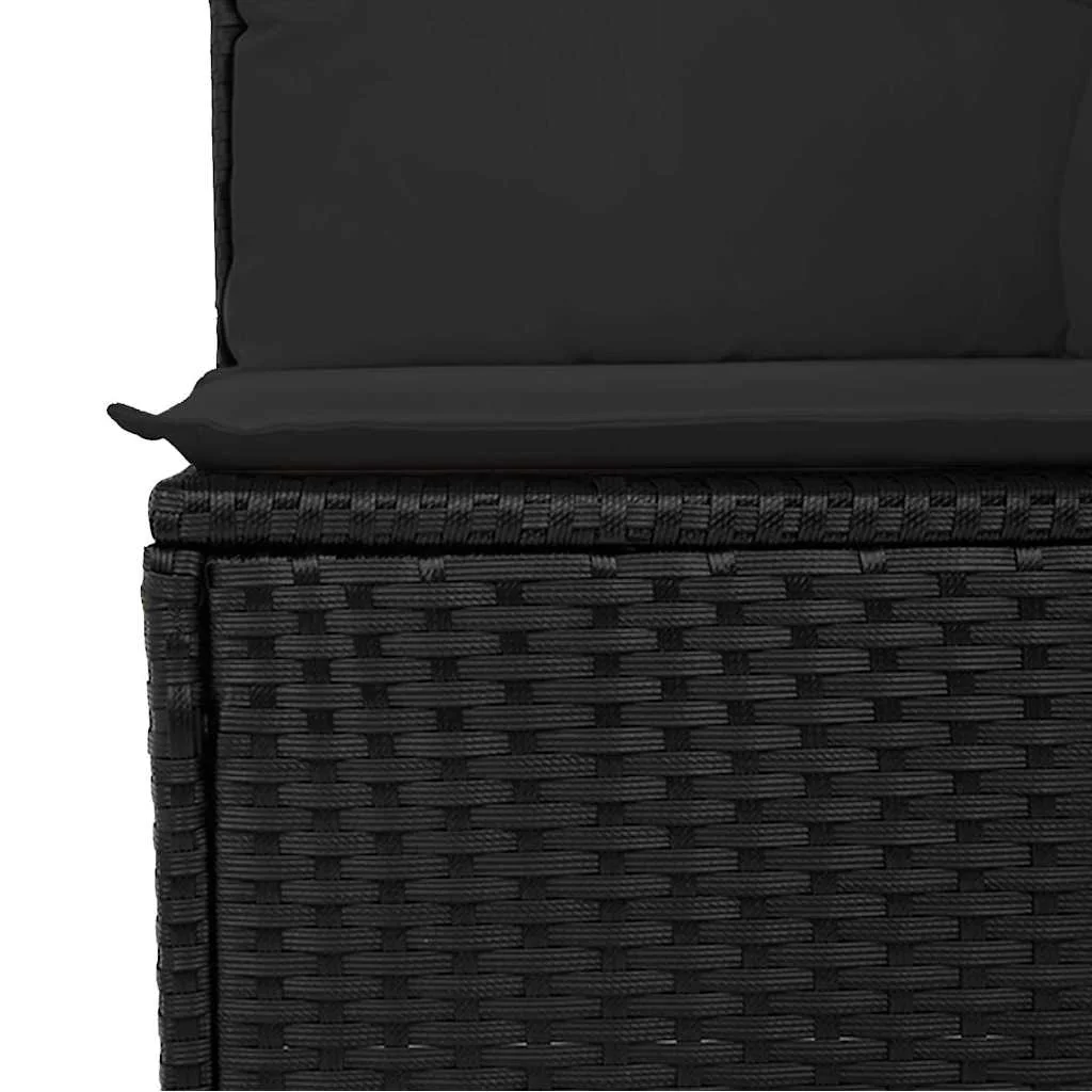 Súprava záhradných pohoviek 7 pcs Čierna