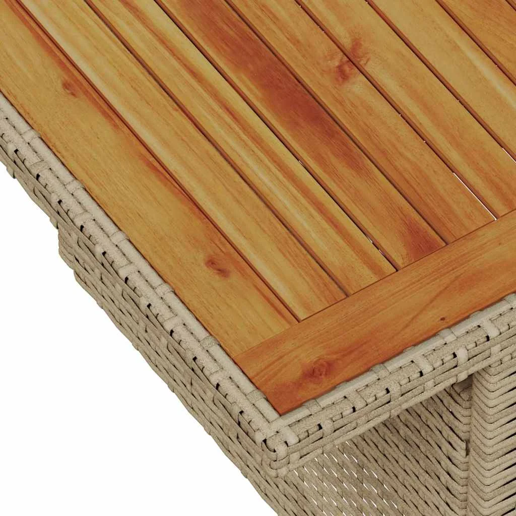 Súprava záhradných pohoviek s úložiskom 5 pcs Béžová Poly ratan