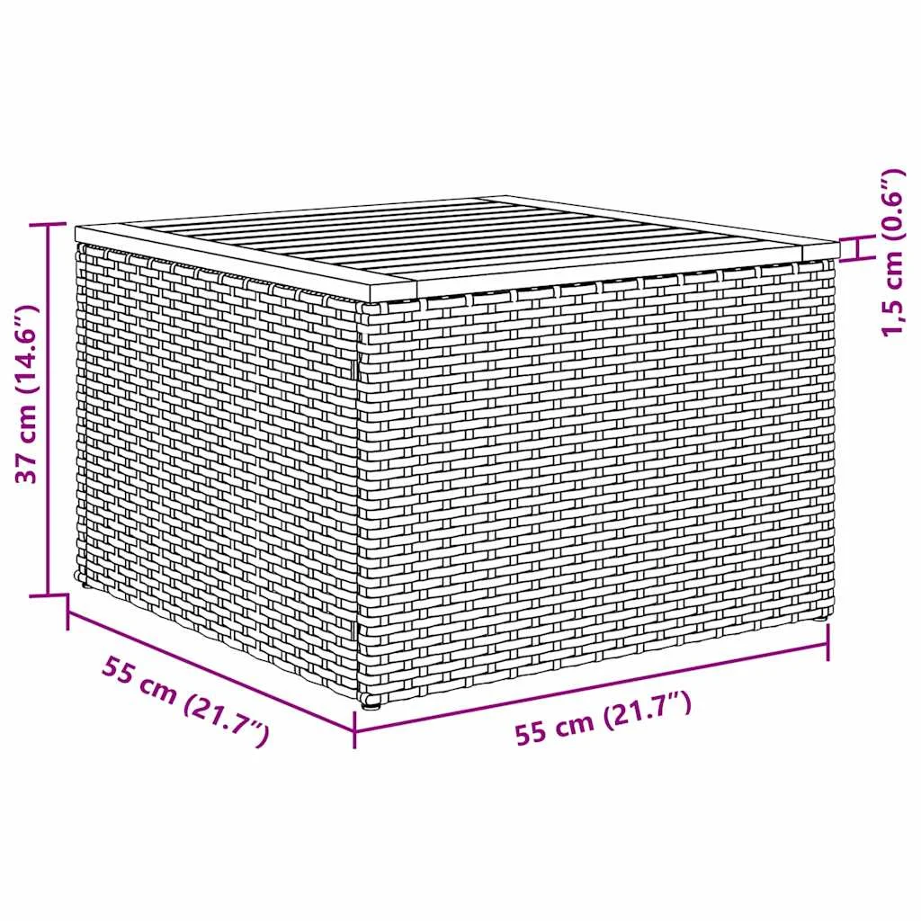Súprava záhradných pohoviek 8 pcs Čierna polyratan