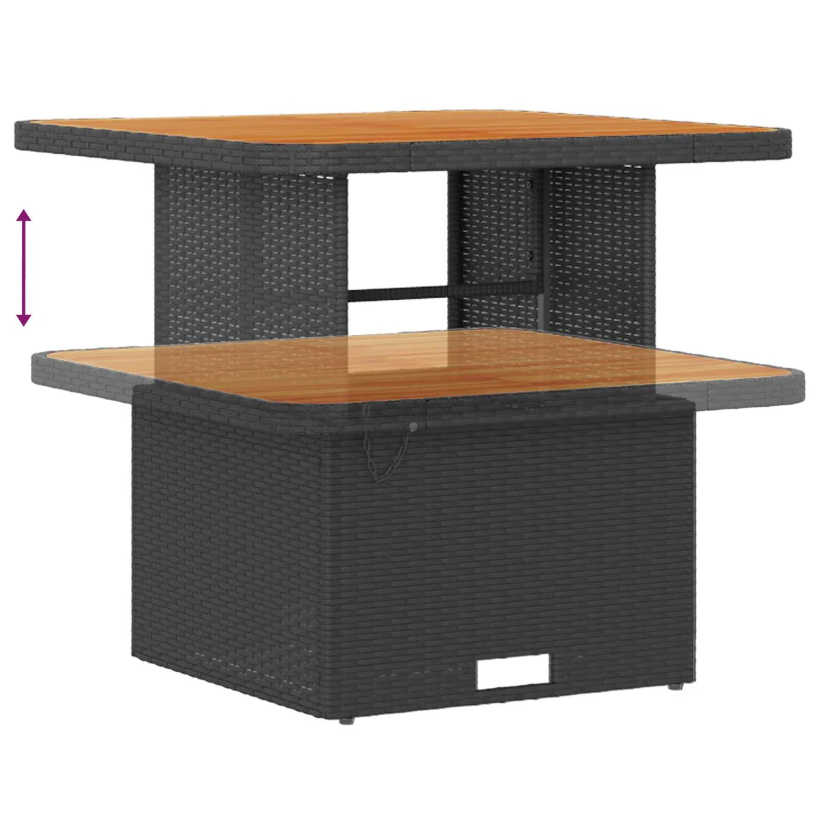 Súprava záhradných pohoviek 8 pcs Čierna polyratan