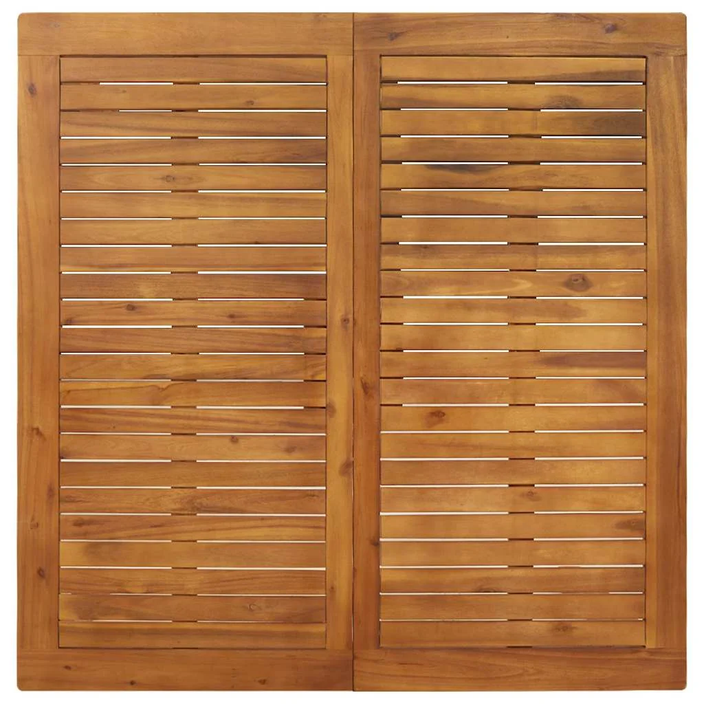 Záhradný jedálenský set 5 pcs Čierna Pevné akáciové drevo