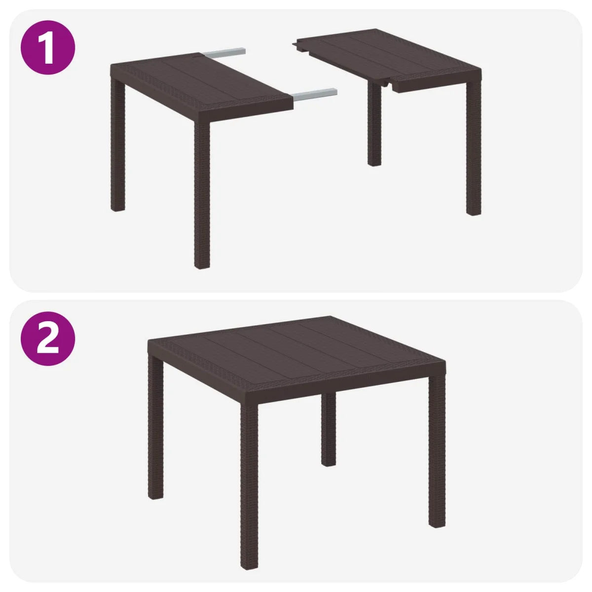 Záhradný jedálenský set 5 pcs Hnedá Polt ratan
