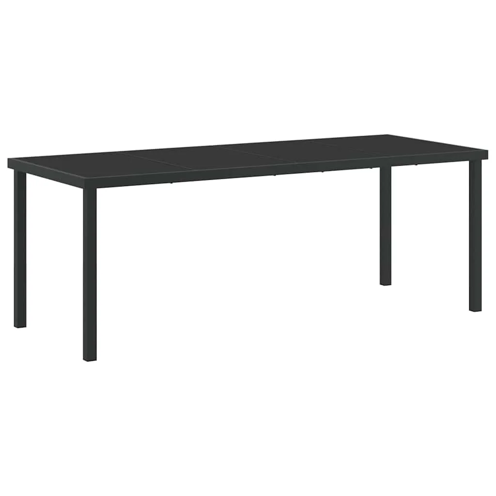 Záhradný jedálenský set 7 pcs Čierna