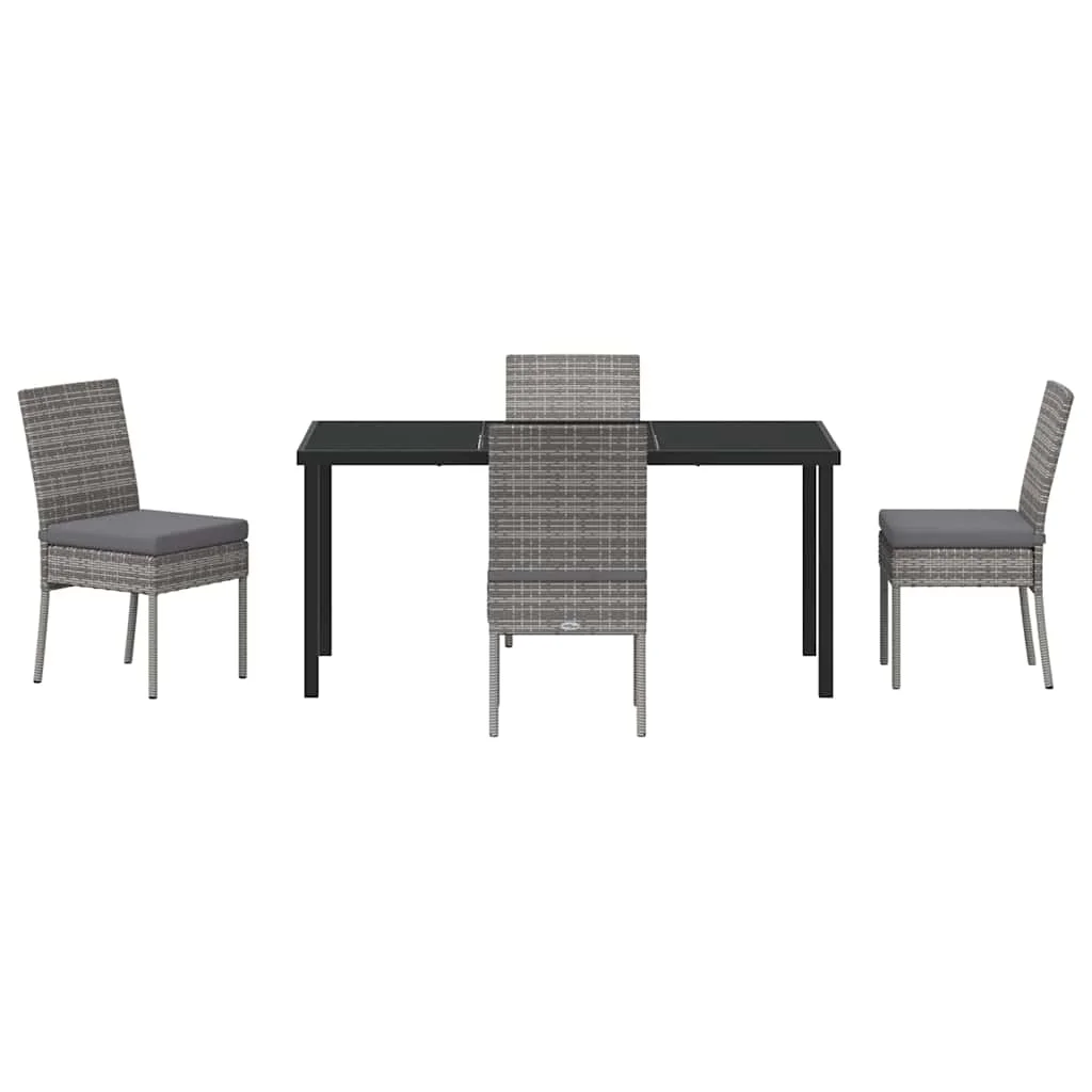 Záhradný jedálenský set 5 pcs Sivá