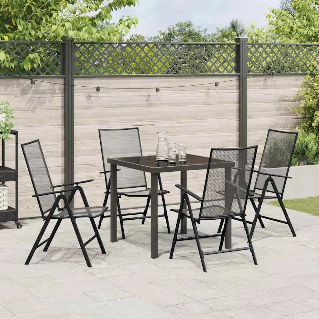 Záhradný jedálenský set 5 pcs Antracit
