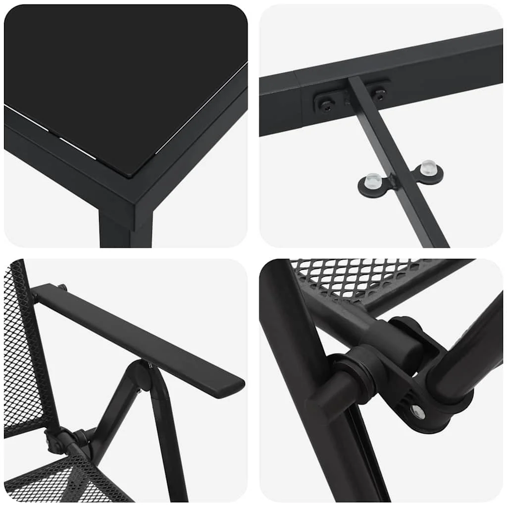 Záhradný jedálenský set 5 pcs Antracit