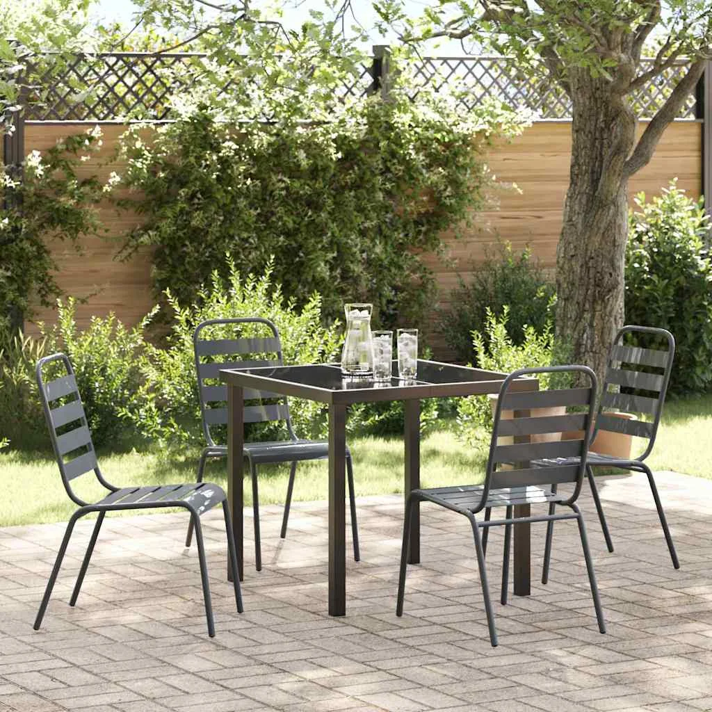 Záhradný jedálenský set 5 pcs Antracit