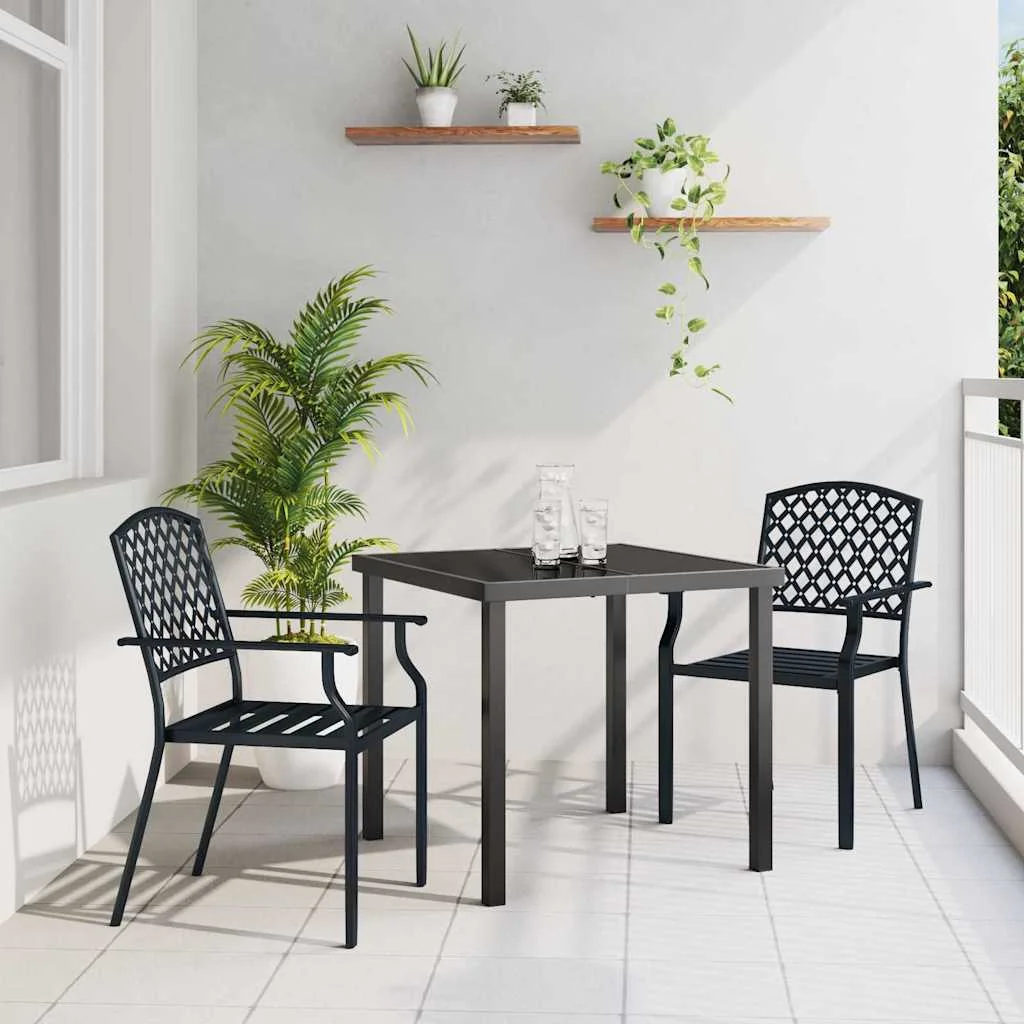 Záhradný jedálenský set 3 pcs Antracit