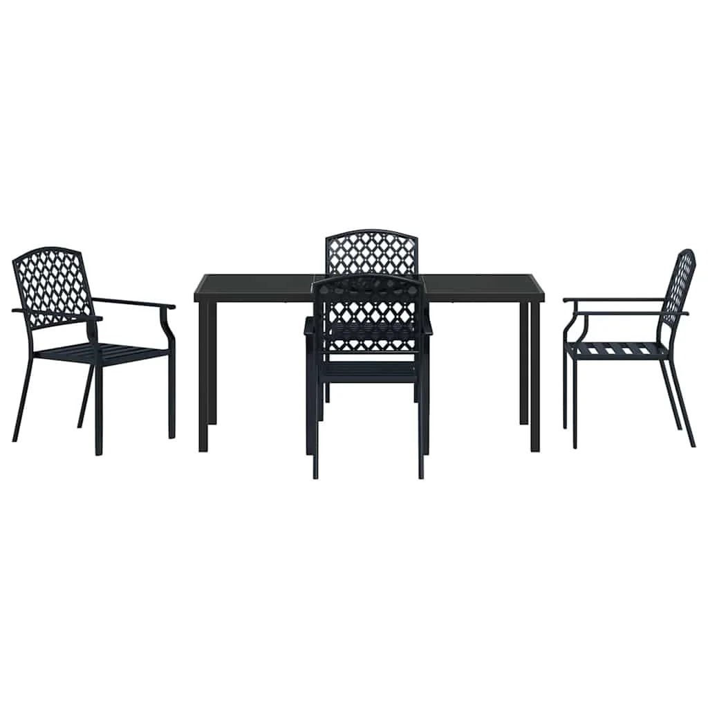 Záhradný jedálenský set 5 pcs Antracit