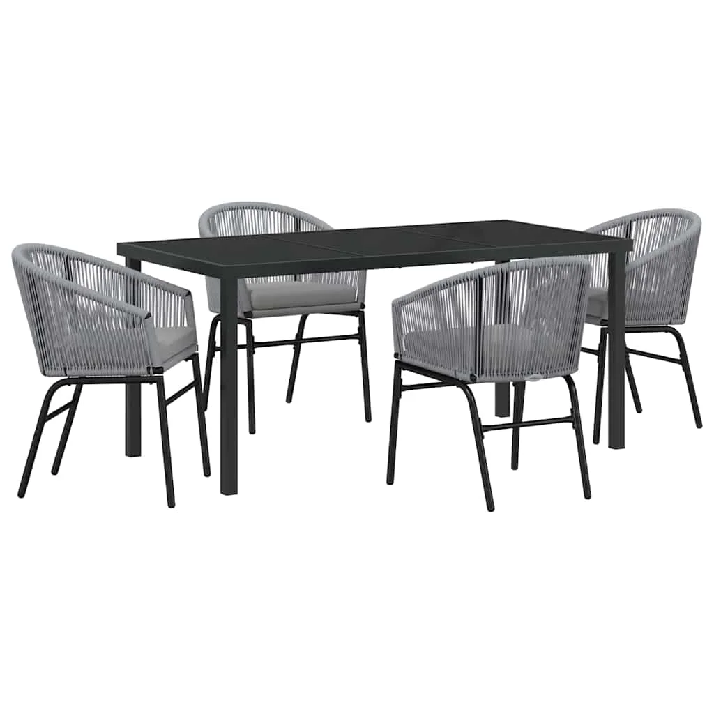 Záhradný jedálenský set 5 pcs Antracit